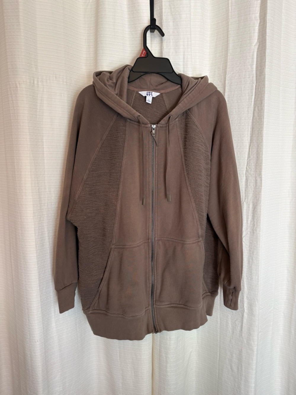 JoyLab Oversized Boho Zip Up Hoodie